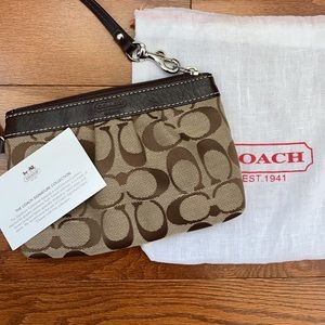 Coach Wristlet Tan Color